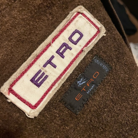 VINTAGE ITALIAN LEATHER JACKET BY ETRO - Picture 4 of 9